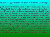 network marketing business opportunities