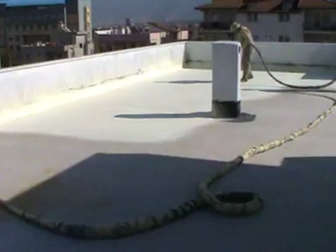Poliüretan sprey sert köpük çatı-teras ısı yalıtım uygulaması birpol.com