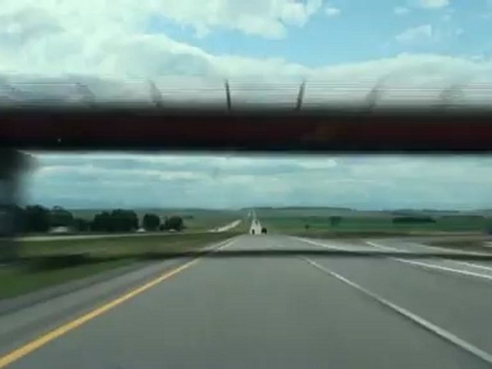 Driving through Calgary, Alberta, Canada