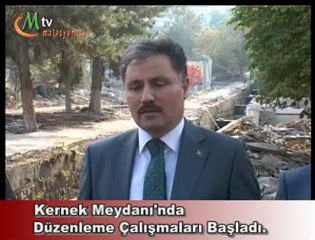 Kernek Meydanı'nda  Düzenleme Çalışmaları Başladı.