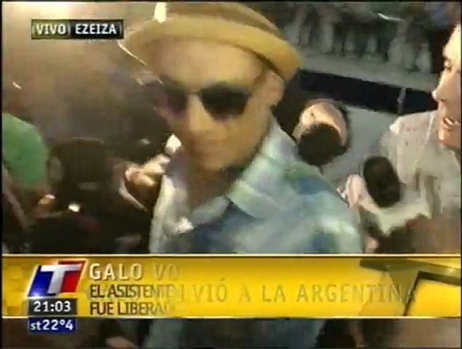 Llegada de Galo a Ezeiza