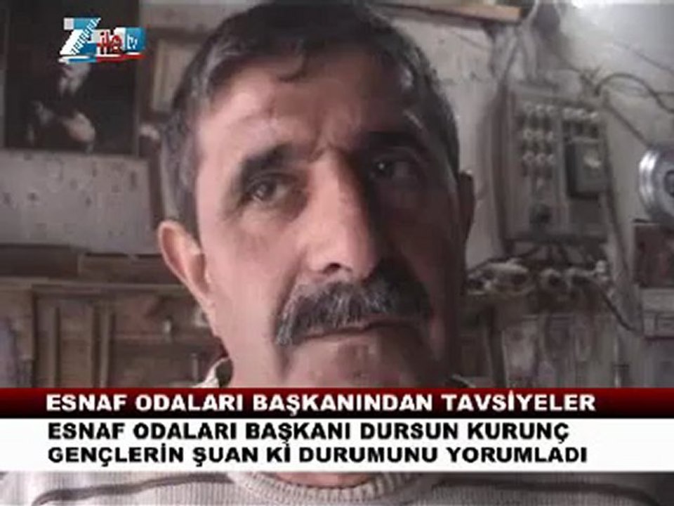 Zile esnaf odaları başkanı dursun kurunç gençlerin şu anki durumunu yorumladı.