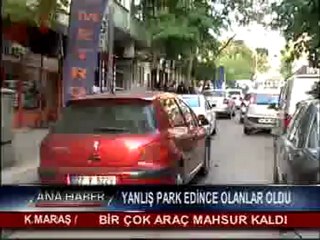 ARACINI  YOL ORTASINA PARK EDEN SÜRÜCÜ TEPKİ GÖRDÜ.