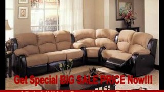 Reclining Sectional Sofa Mocha Padded Microfiber Dark Brown Leather Like REVIEW