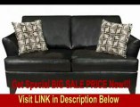 BEST BUY Simmons Urban Black Soft Leather Full Size Sofa Sleeper