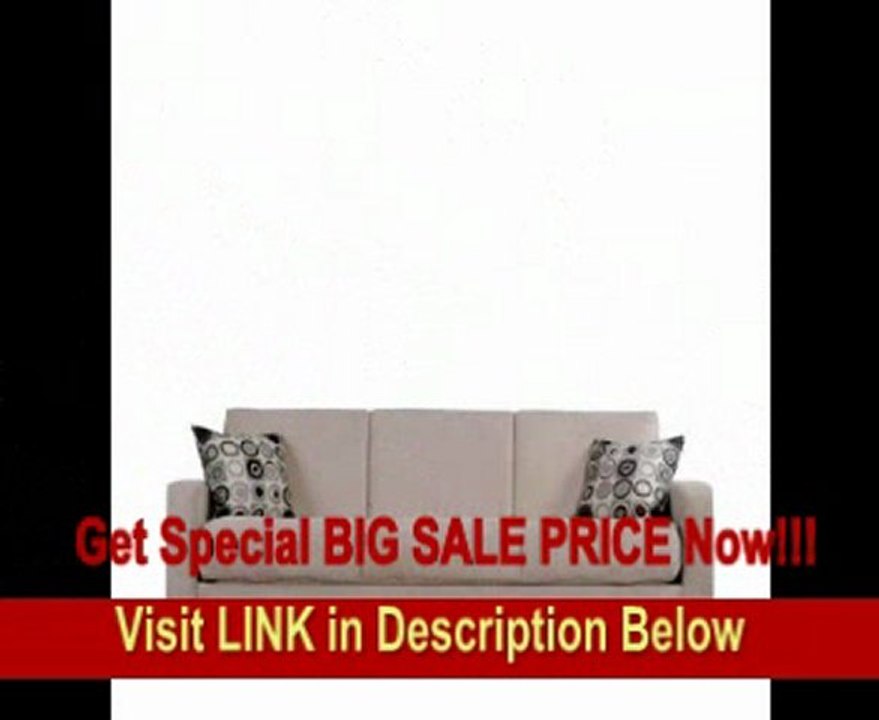 Handy Living CAC1-S4-AAA82 Cabo Living Room Convert-A-Couch Microfiber Sleeper Sofa, Khaki With 2 Decorative Mocha Circles Throw Pillows REVIEW