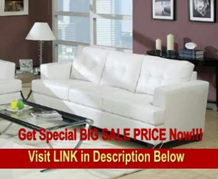 SPECIAL DISCOUNT Contemporary White Bonded Leather Sofa by Acme Furniture