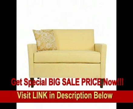 SPECIAL DISCOUNT angelo:HOME Sutton Loveseat in Washed Buttercream Yellow