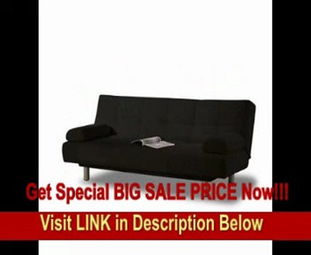 LifeStyle Solutions Casual Convertibles Aruba Futon Sofa in Black FOR SALE
