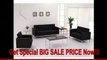 SPECIAL DISCOUNT Flash Furniture ZB-LACEY-831-2-LS-BK-GG Hercules Lacey Series Contemporary Black Leather Love Seat with Stainless Steel Frame