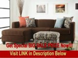 BEST PRICE 2pc Sectional Sofa with Reversible Chaise in Dark Chocolate Microfiber