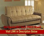 BEST BUY Adjustable Futon Sofa with Storage in Tan Microfiber