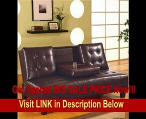 Coaster Sofa Bed with Drop Down Cup Holder in Brown FOR SALE