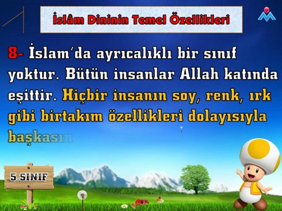 Temel Dini Bİlgiler Dersi 2.Hafta Konuları Sesli Video Sunusu