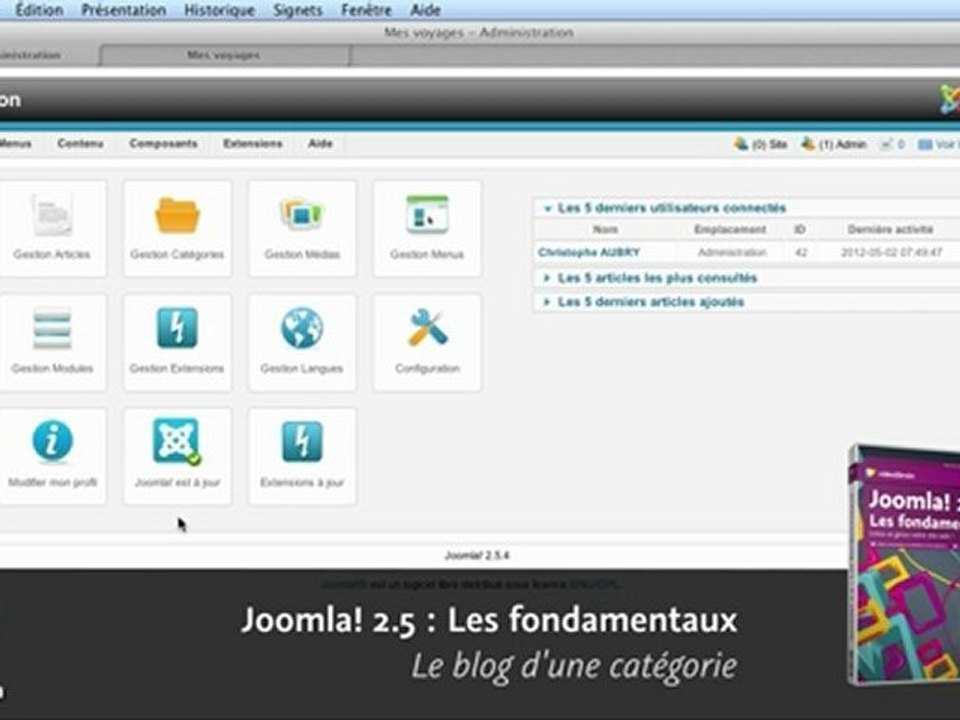 Joomla! 2.5 : Le blog d'une catégorie