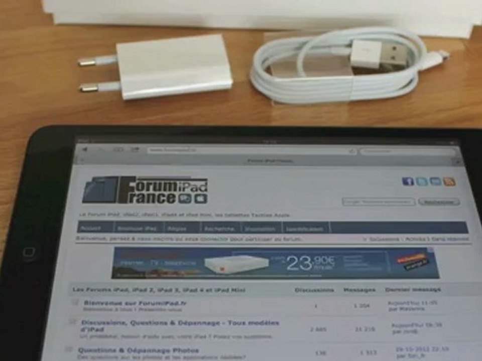 Déballage Unboxing iPad mini noir