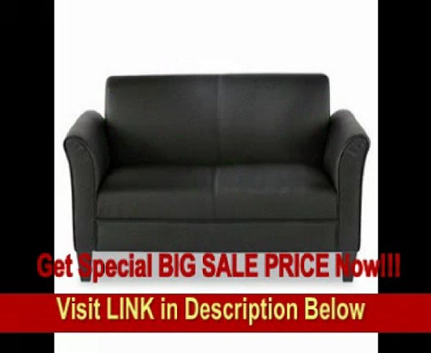 BEST BUY Alera Reception Seating Leather Loveseat RL22LS10B