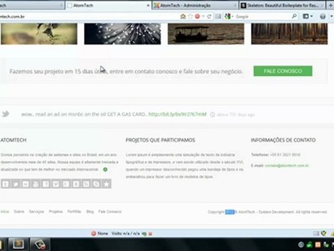 Projeto AtomTech no CMS Joomla! - 05 Ajustes no Template