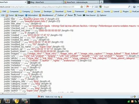 Projeto AtomTech no CMS Joomla! - 21 Personalizando Blog