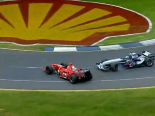 Schumacher and Heidfeld Crash in Australia 2005