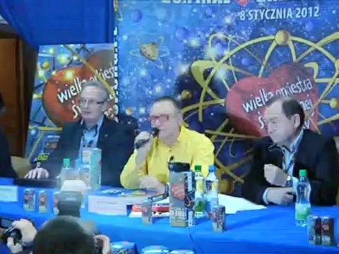 Fragment konferencji przed zakończeniem XX Finału WOŚP w Warszawie