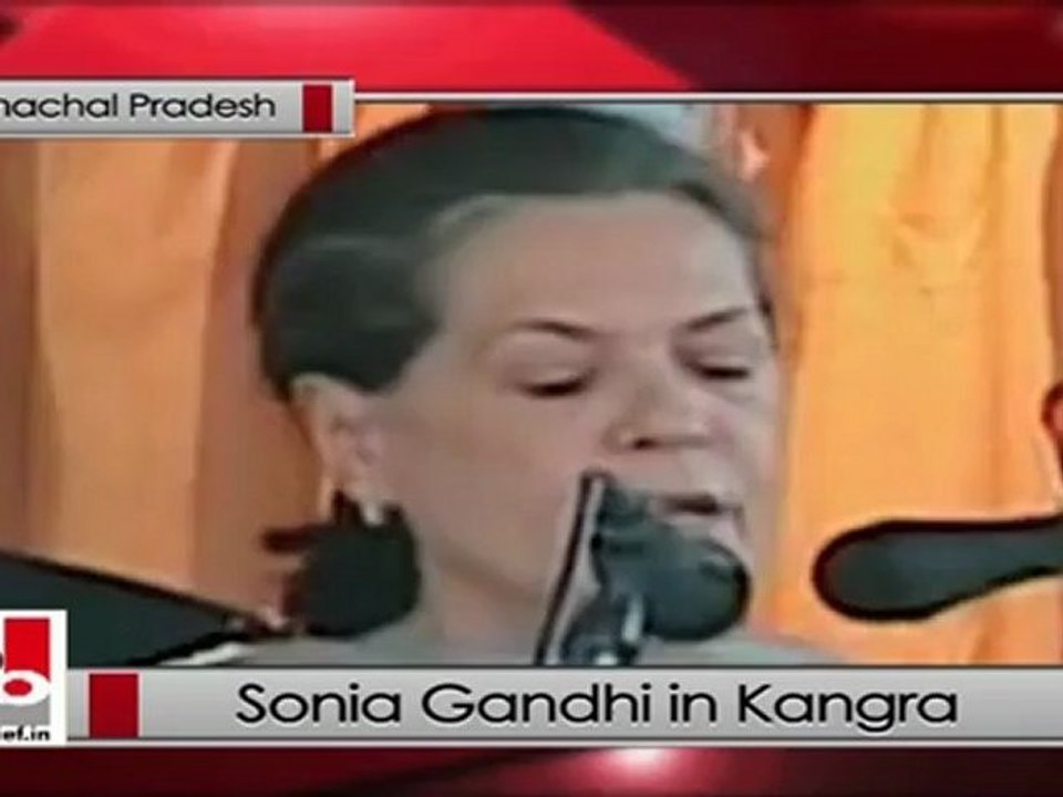 Sonia Gandhi in Kangra blames BJP state govt. for lack of development in Himachal