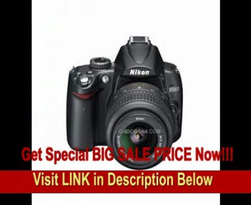 Nikon D5000 DX-Format 12.3 Megapixel Digital SLR Camera Kit - Refurbished - by Nikon U.S.A. with Nikon 18mm - 55mm f/3.5-5.6G AF-S DX (VR) Vibration Reduction Wide Angle Autofocus Zoom Lens, - Refurbished - by Nikon U.S.A.