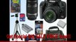 Canon EOS Digital Rebel XS 10.1MP Digital SLR Camera (Black) with EF-S 18-55mm f/3.5-5.6 II Lens and EF-S 55-250mm f/4.0-5.6 IS Telephoto Zoom Lens + 8GB Deluxe Accessory Kit