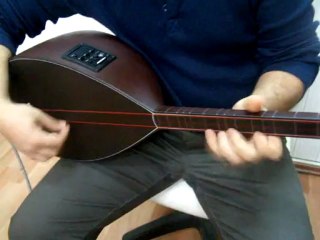 kısa sap gitar burfulu ceviz bağlama siyah ekolayzerli