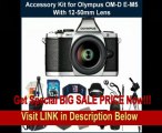 Olympus OM-D E-M5 16MP Live MOS Interchangeable Lens Camera with 3.0-Inch Tilting OLED Touchscreen and 12-50mm Lens (Silver). Package Also Includes: 2 Extended Life Replacement Battery Packs, Rapid Travel Charger, 32GB Memory Card, Memory Card Reader