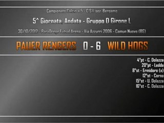 5^ giornata, andata - 2012/2013 - Pauer Rengers vs Wild Hogs