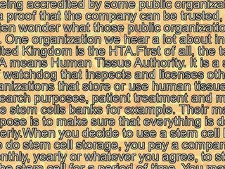 Accredited Stem Cell Banks