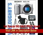 SPECIAL DISCOUNT Sony Alpha NEX-5N 16.1 MP Digital Compact Interchangeable Lens Camera (Silver) with Sony SEL 18-55mm f3.5-5.6 Lens   Sony E-Mount SEL 16mm f/2.8 Wide-Angle Lens   Sony NP-FW50 Spare Battery   Transcend 16GB SDHC Class 10 Memory Card   Sun