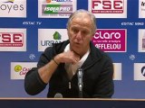 Conférence de presse ESTAC Troyes - Montpellier Hérault SC : Jean-Marc FURLAN (ESTAC) - René GIRARD (MHSC) - saison 2012/2013