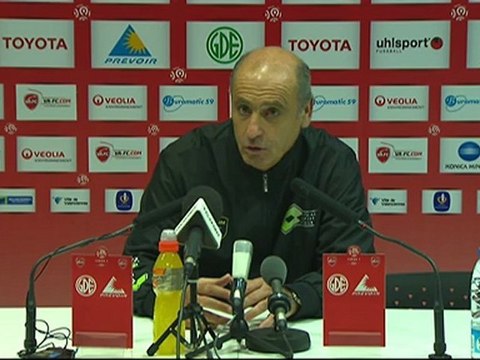 Conférence de presse Valenciennes FC - FC Sochaux-Montbéliard : Daniel SANCHEZ (VAFC) - Eric HELY (FCSM) - saison 2012/2013