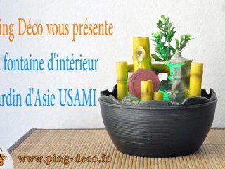 Fontaine interieur zen jardin d'Asie Usami