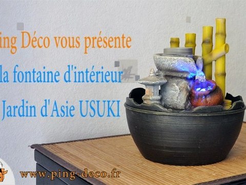Fontaine interieur tendance jardin d'Asie Usuki (disponible sur PING-DECO.FR)