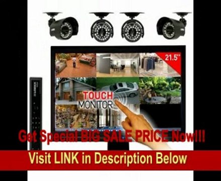 BEST PRICE Lorex Edge LH328501C4T22B 8-Channel DVR and 21.5-Inch Touch Screen Monitor with Internet, 3G Mobile Viewing and 4 Security Cameras
