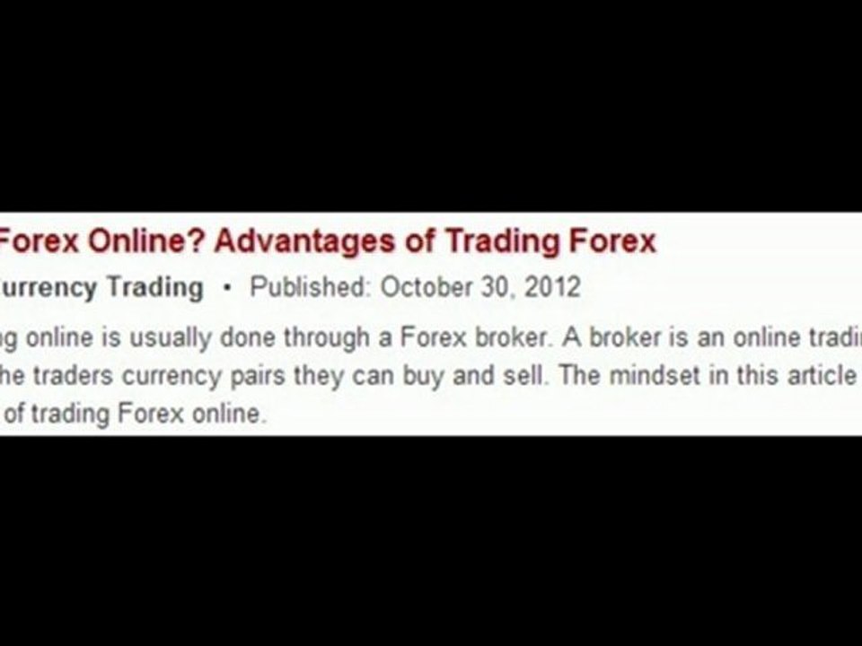 Advantages of Trading Forex