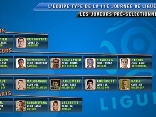 L'équipe type de la 11e journée de Ligue 1 !