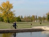 Woman with bicycle - Free HD stock footage