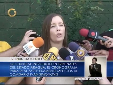 Entregan documentos para solicitar realización de exámenes médicos a Iván Simonovis