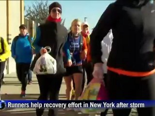 Runners help recovery continues in New York after superstorm