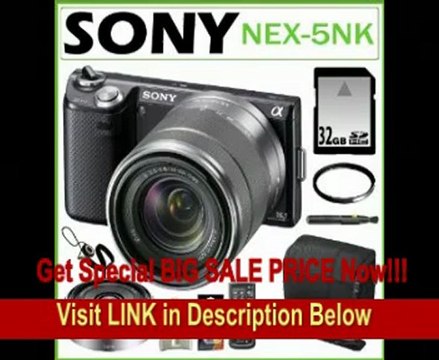 SPECIAL DISCOUNT Sony NEX-5NK/B 16.1MP Compact Interchangeable Lens Digital Camera in Black with 18-55mm Lens + Sony E-Mount SEL16F28 16mm f/2.8 Wide-Angle Lens + 32GB SDHC + Sony Remote Commander + Sony Case + Lens Filter + Accessory Kit