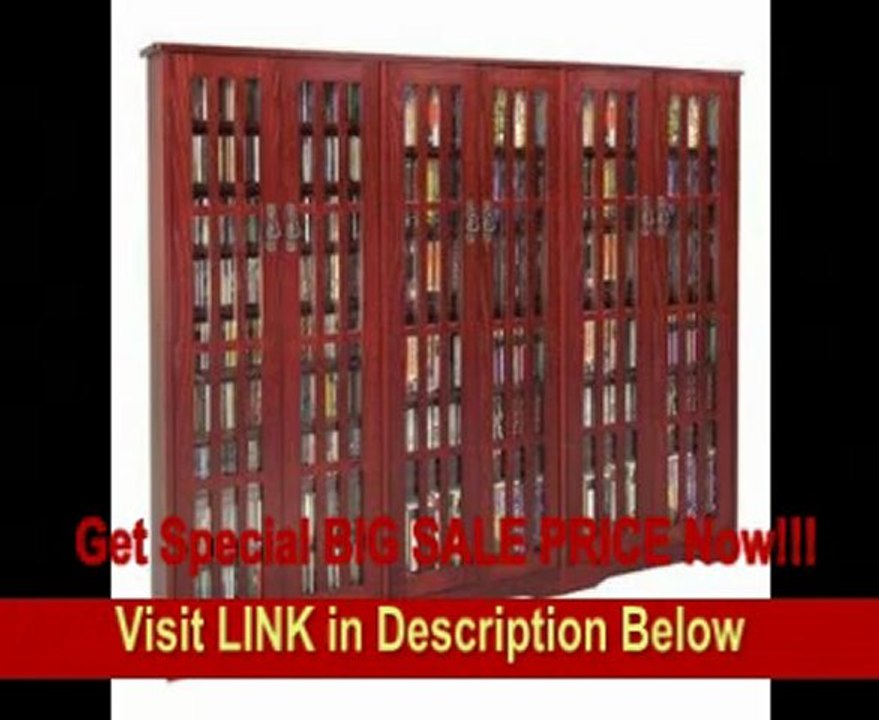 BEST PRICE High Capacity Glass Door Cabinet - Dark Cherry