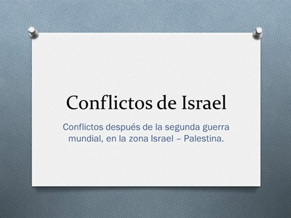 Conflictos de Israel