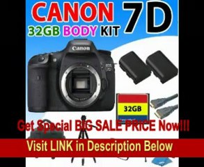 Canon EOS 7d Digital SLR Camera (Body) Kit with 32gb Compact Flash Memory Card, Premium Deluxe Carrying Case, 57 Inch Tripod and More (32gb Premium Kit) REVIEW