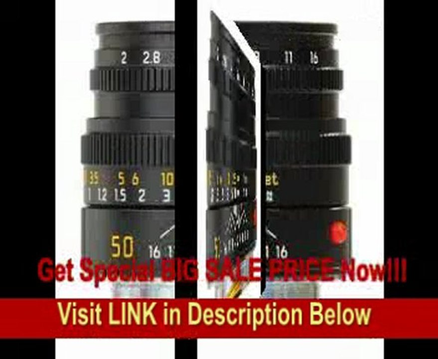 BEST PRICE Leica (11 826) 50mm f/2 Summicron-M Black Anodized Finish
