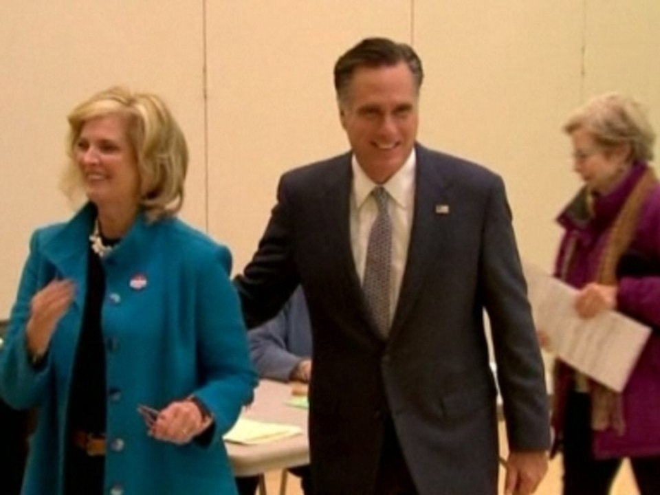 Mitt Romney votes in Massachusetts