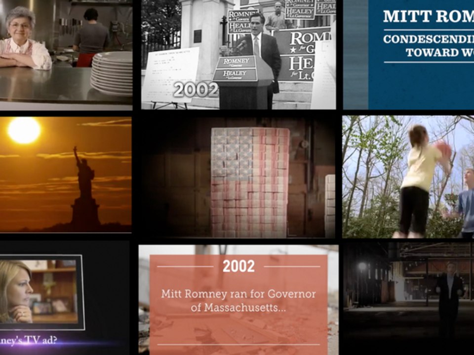 Romney/Obama : huit mois de clips de campagne agressifs